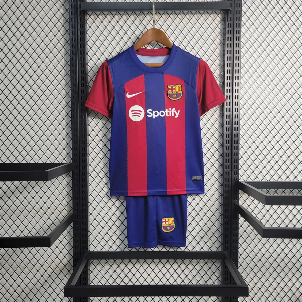 Barcelona Home Kids Kit Jersey+Shorts 2023/24