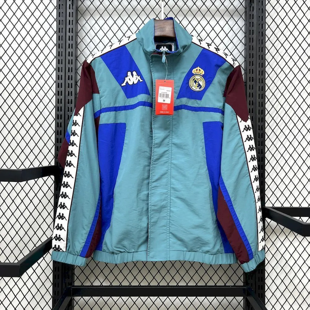 Real Madrid Windbreaker Jacket x Kappa OG Style Green 2025-26
