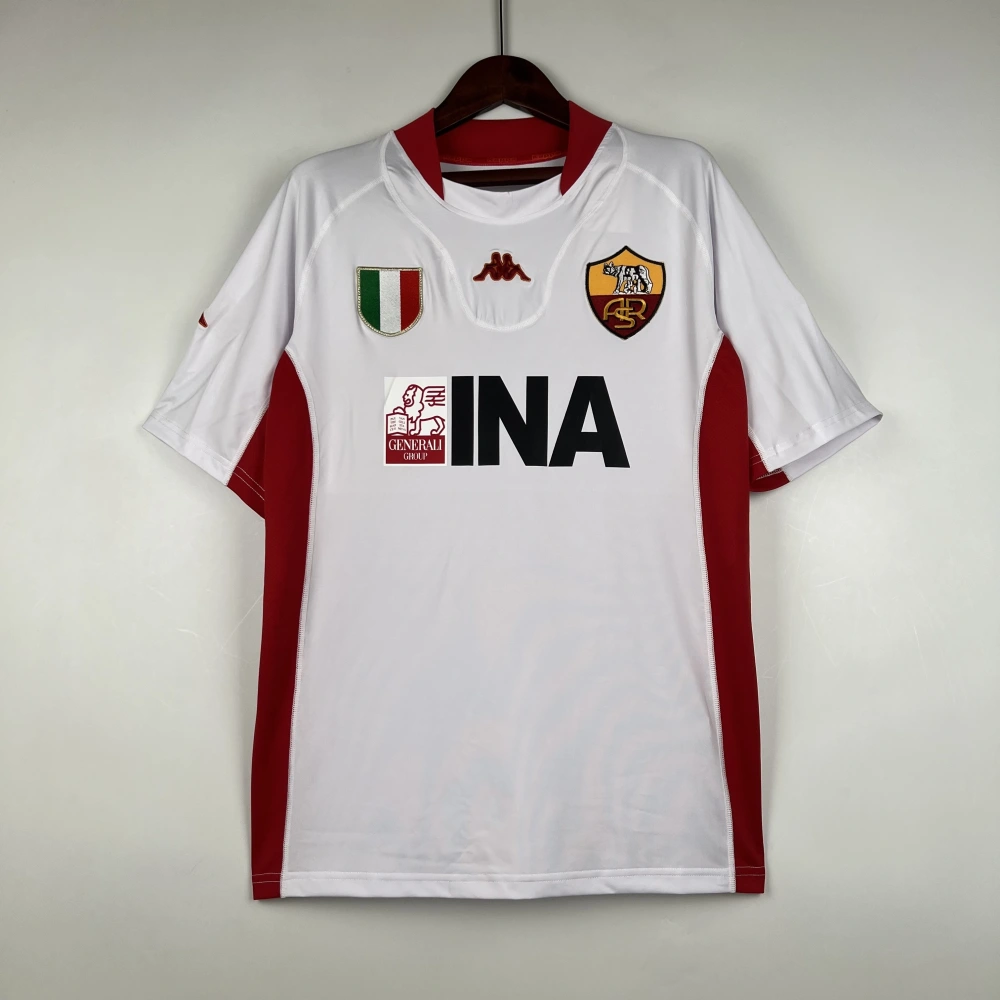 Roma Retro Soccer Jersey Away Custom Shirt 2001/02