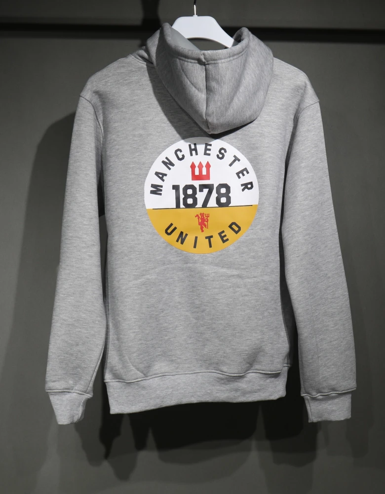 Manchester United Hoodie Training Kit (Sweatshirt+Pants) Grey 2025/26