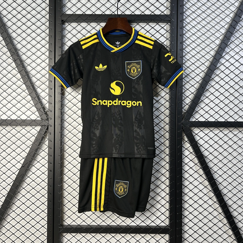 Manchester United Third Away Kids Kit Jersey+Shorts 2025/26