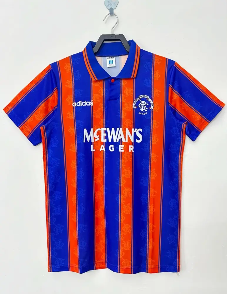 Rangers FC Retro Soccer Jersey Away Custom Shirt 1993-94