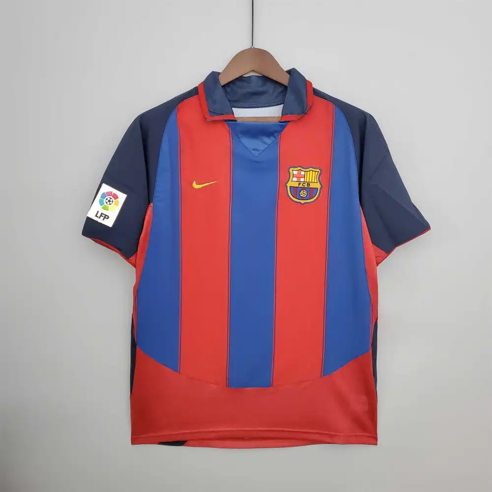 Barcelona Retro Jersey Home Soccer Shirt 2003-04