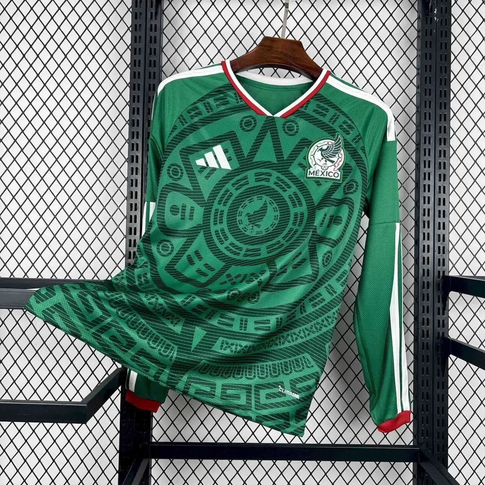Mexico Soccer Jersey Home Custom Long Sleeve Shirt World Cup 2026
