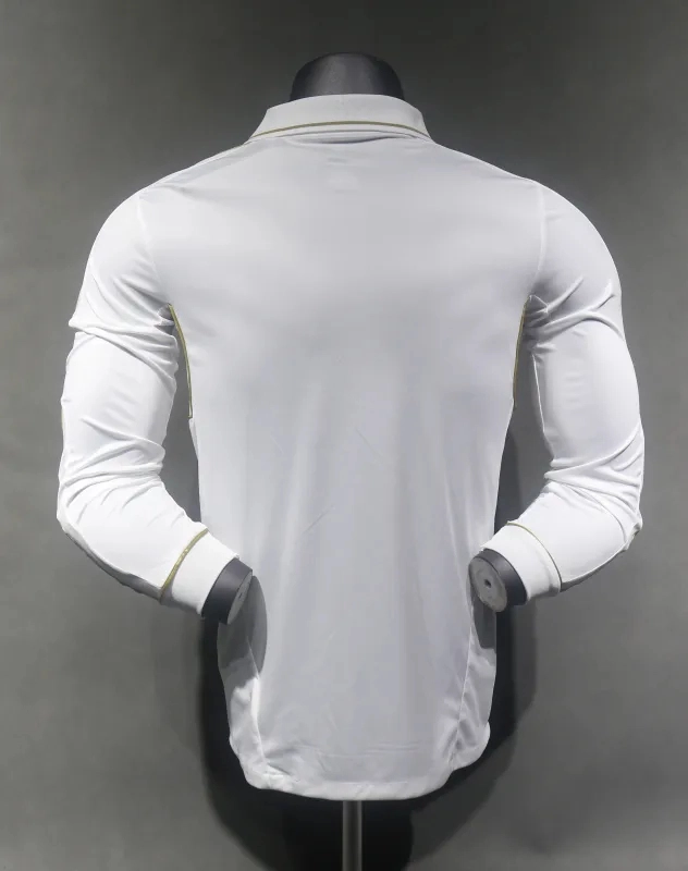 Real Madrid Authentic Retro Jersey Home Long Sleeve Soccer Shirt 2011/12