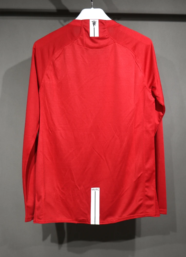 Manchester United Retro Authentic Home Long Sleeve Football Jersey Shirt 2007/08
