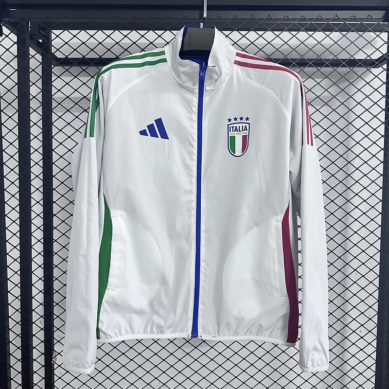 Italy Reversible Double-Sides Windbreaker Jacket Blue&White 2025