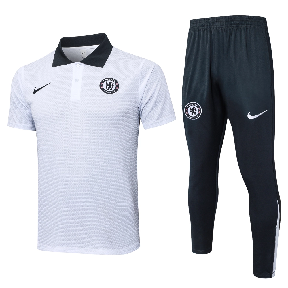 Chelsea Training Kit (Polo+Pants) White 2025/26