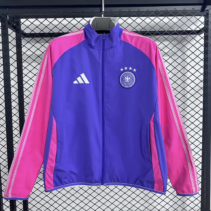 Germany Reversible Double-Sides Windbreaker Jacket White&Purple 2025
