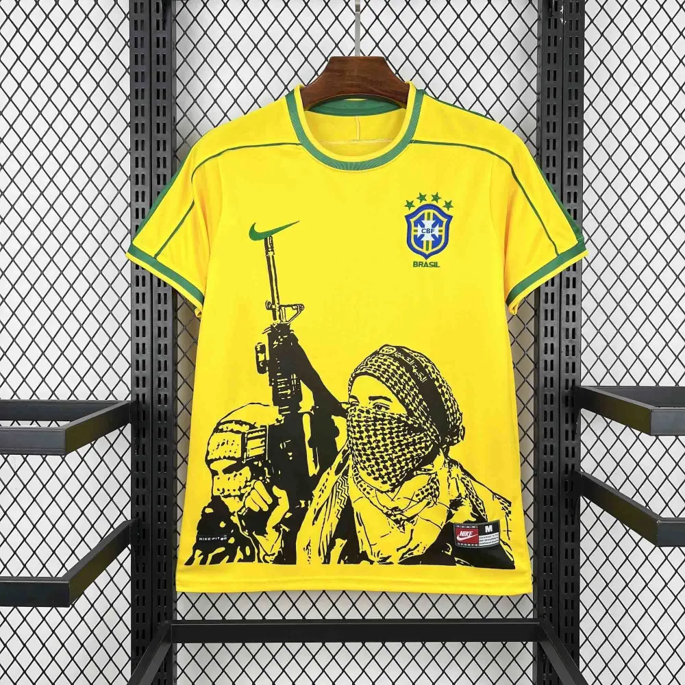 Brazil Retro Soccer Jersey Home Special Custom Shirt 1998