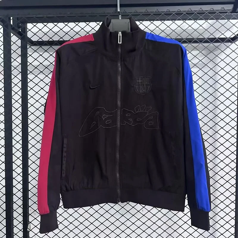 Barcelona Windbreaker Jacket Black 2025/26