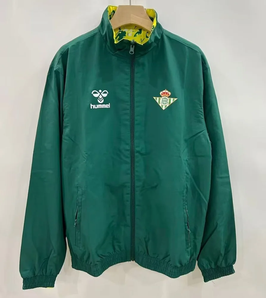 Real Betis Reversible Double-Sides Windbreaker Jacket Green&Yellow 2025/26