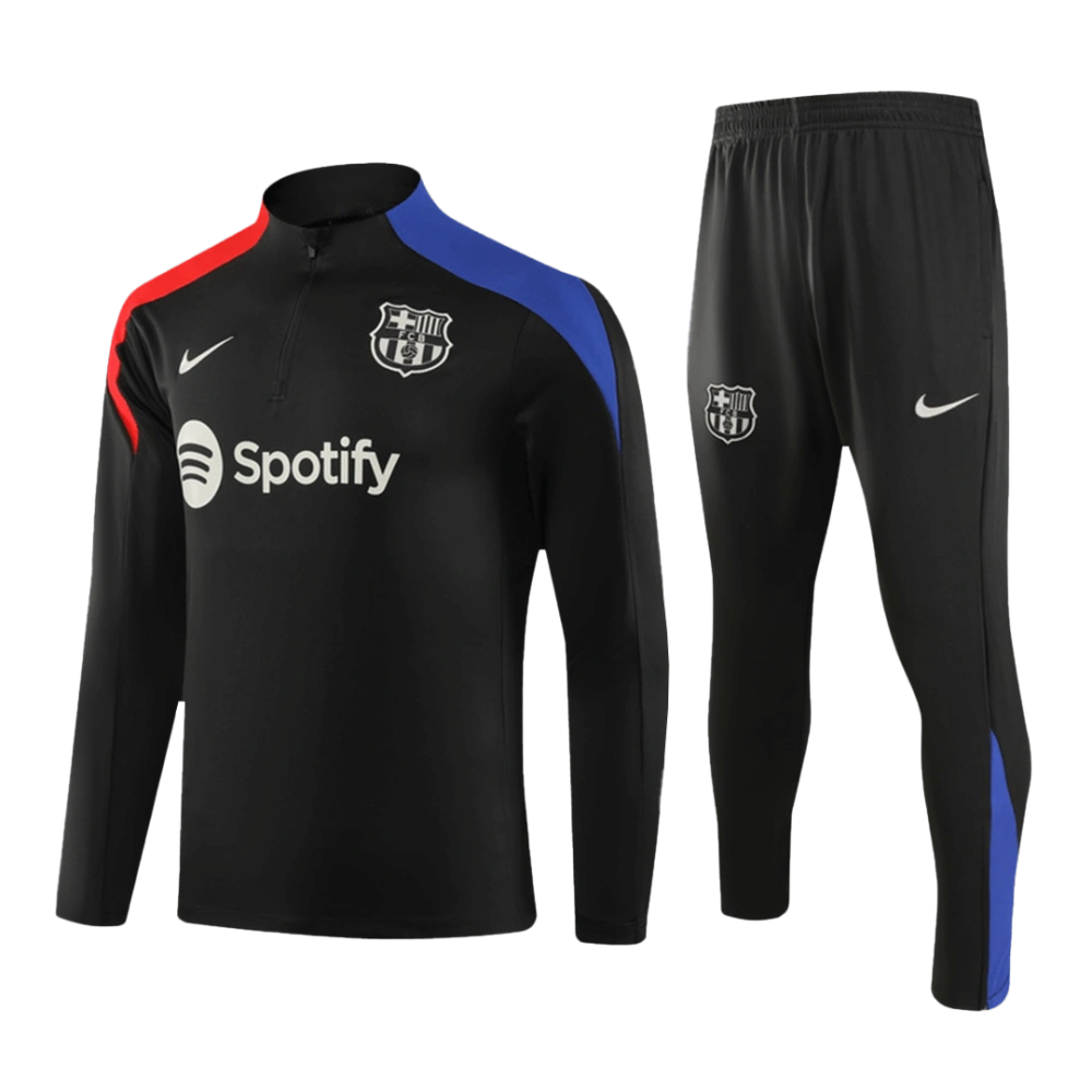Barcelona Zipper Sweatshirt Kit (Top+Pants) 2024/25