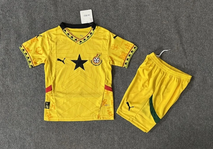 Ghana Soccer Jersey Away Kids Kit Jersey+Shorts World Cup 2024-25