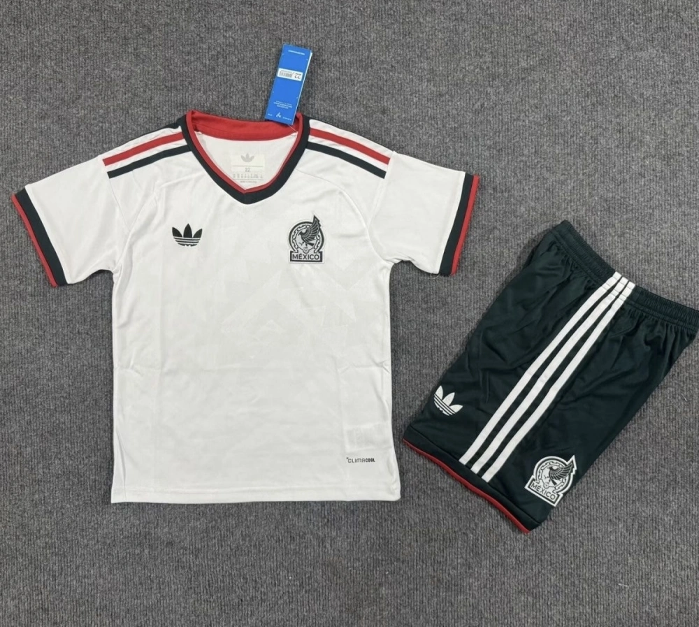 Mexico Soccer Jersey Away Kids Kit Jersey+Shorts World Cup 2026