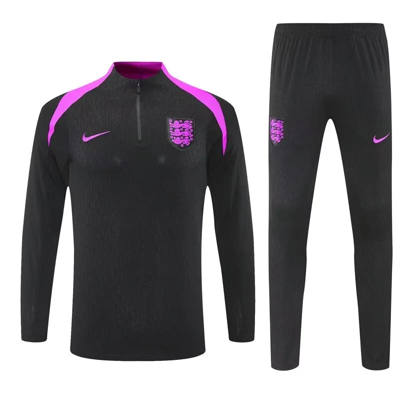 England Authentic Training Kit (Sweatshirt+Pants) Black 2025/26 - Player Version