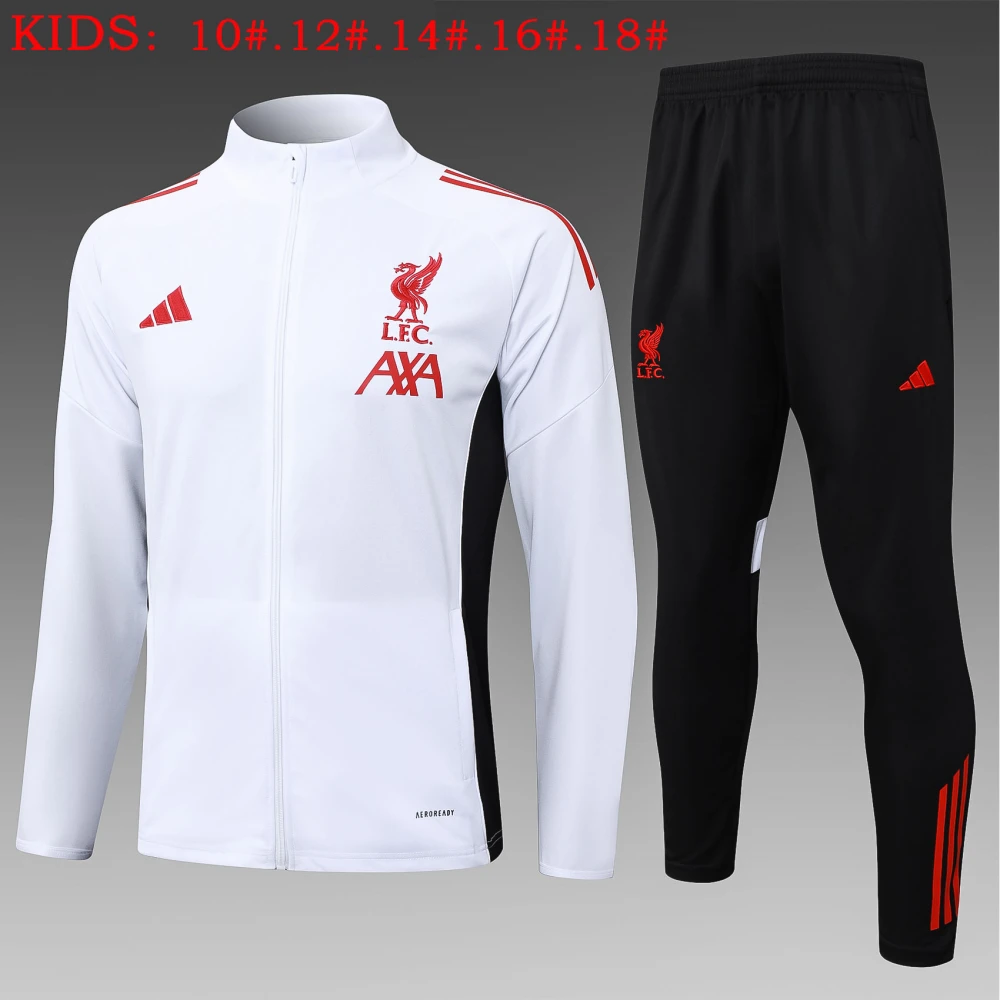Kids Liverpool Training Kit (Jacket+Pants) White 2025/26