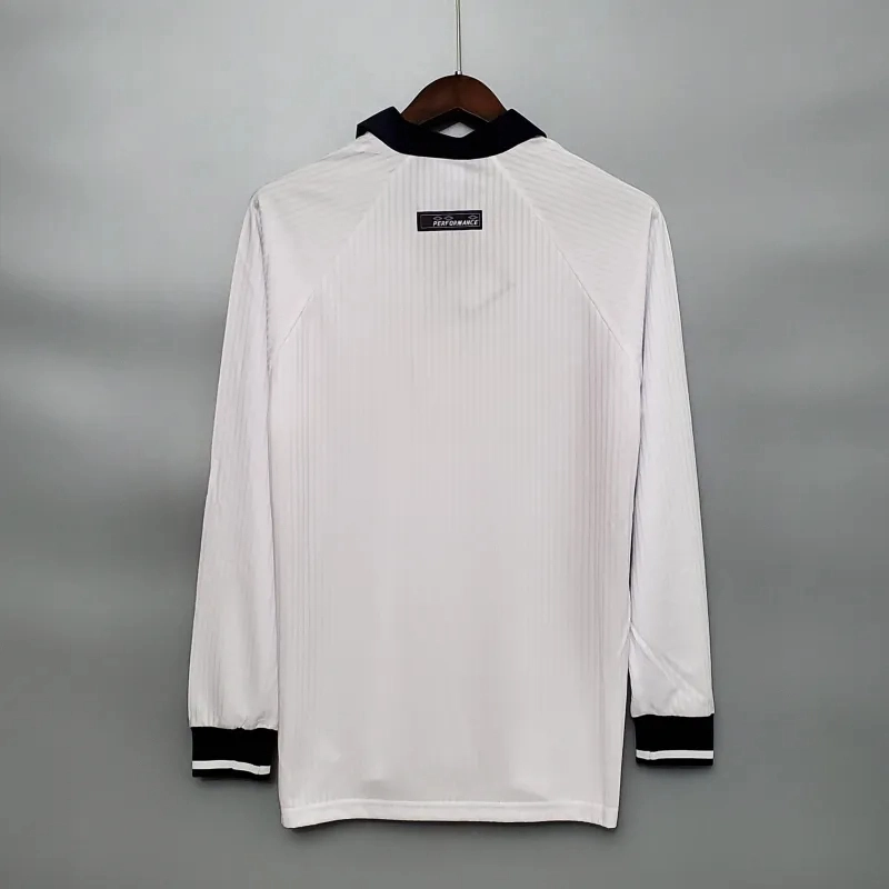 England Retro Soccer Jersey Home Custom Long Sleeve Shirt World Cup 1998
