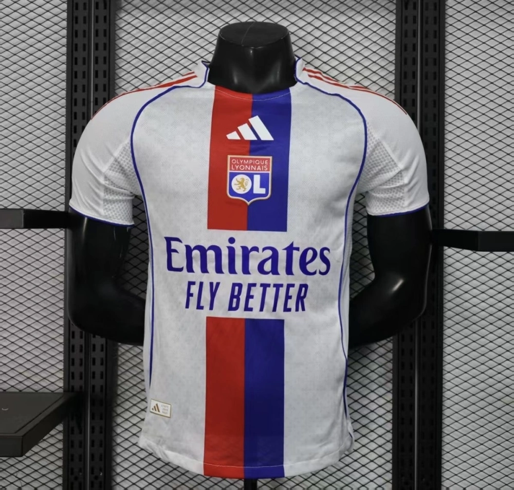 Olympique Lyonnais Authentic Soccer Jersey Home Shirt 2025-26