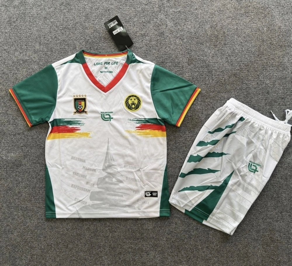 Cameroon Soccer Jersey Third Away Kids Kit Jersey+Shorts 2025
