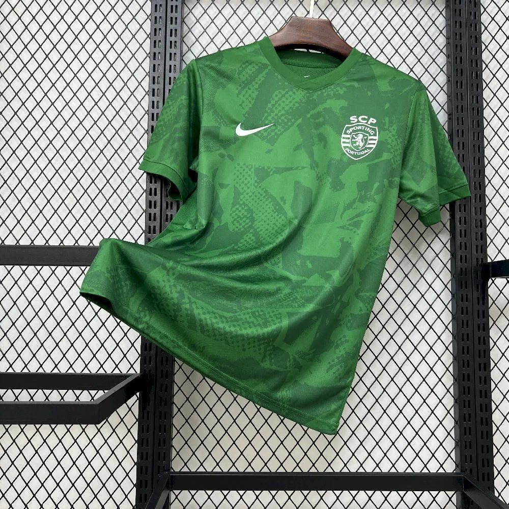Sporting CP Soccer Jersey Green Pre-Match Custom Shirt 2025/26