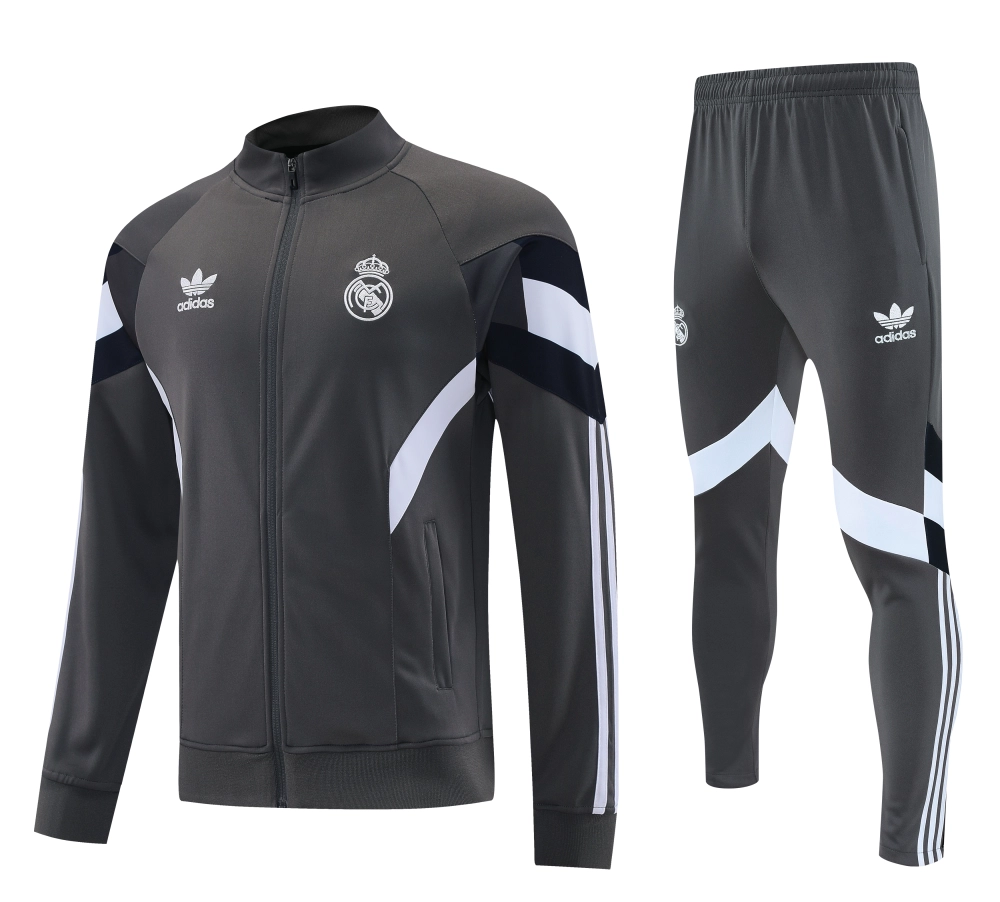Real Madrid Training Kit (Jacket+Pants) Grey 2025/26