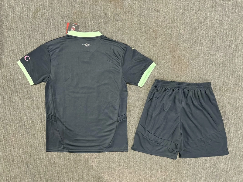 AC Milan Soccer Jersey Third Away Kids Kit Jersey+Shorts 2024/25