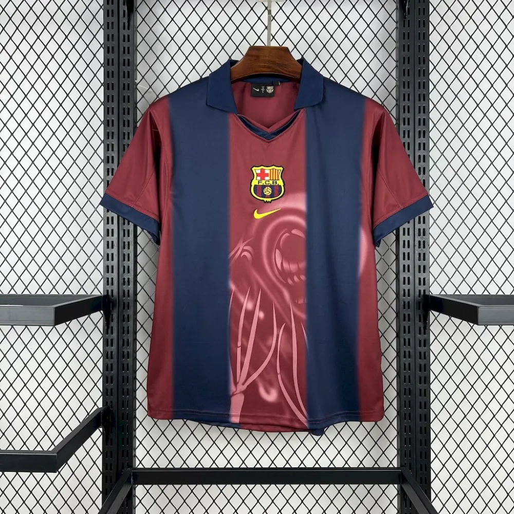 CJ X FC BARCELONA RETRO 2000/01 HOME SKELETON JERSEY