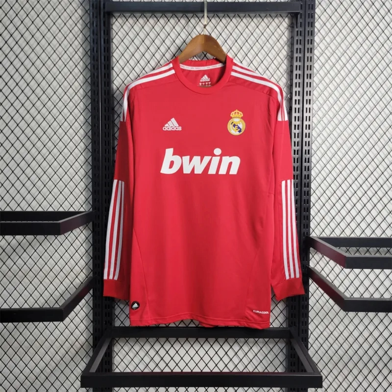Real Madrid Retro Jersey Away Long Sleeve Soccer Shirt 2011/12