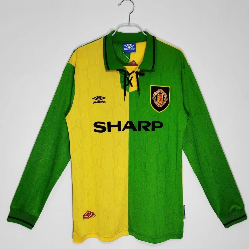 Manchester United Retro Football Jersey Away Long Sleeve Custom Shirt 1992/94