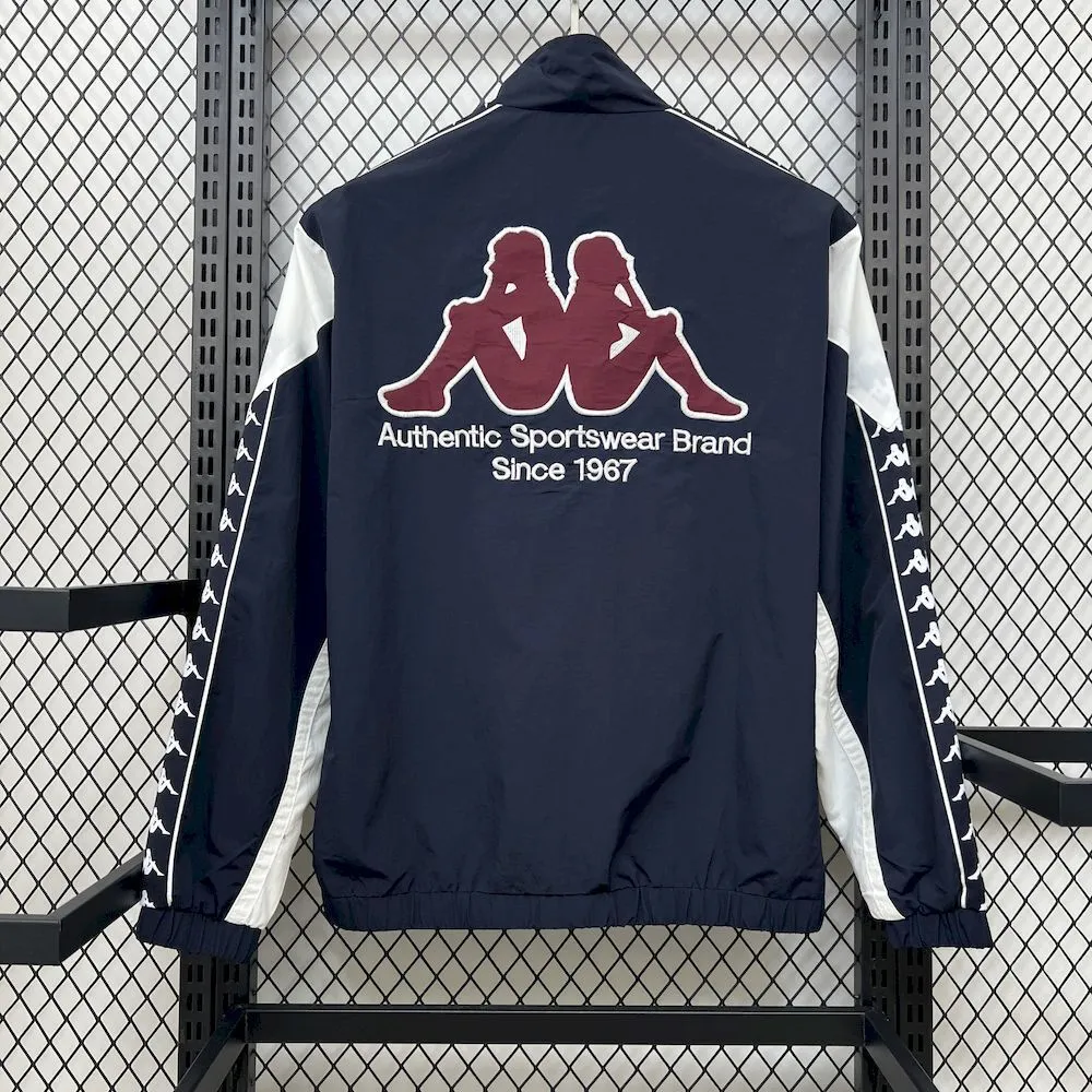 Real Madrid Windbreaker Jacket x Kappa OG Style Navy 2025-26
