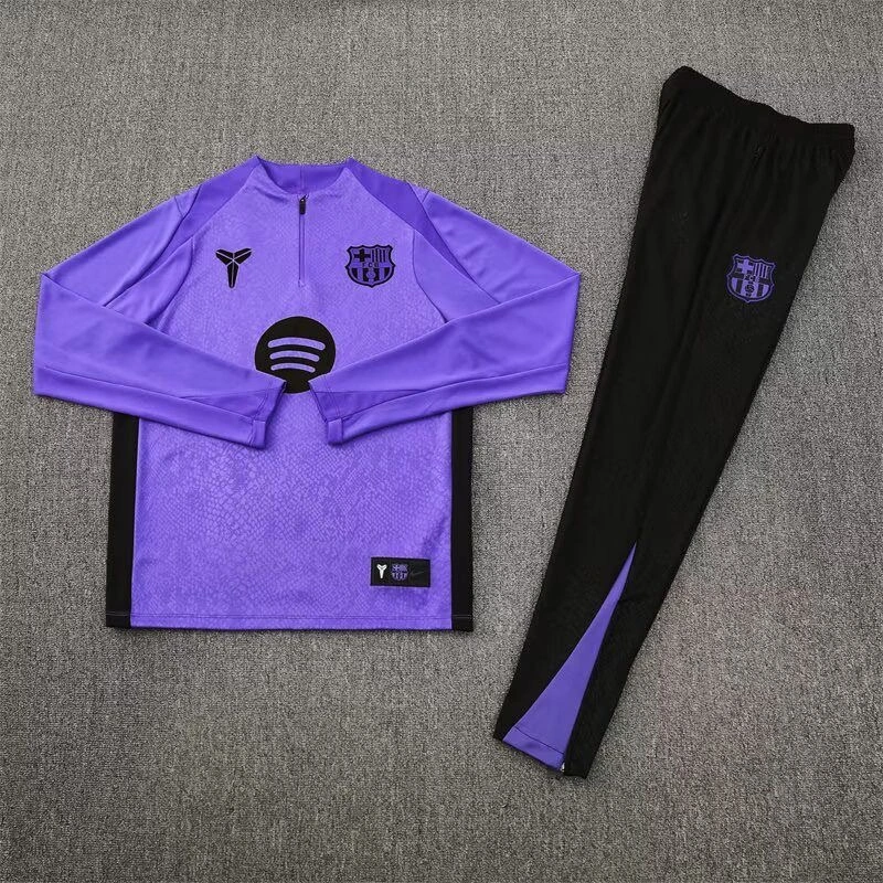 Kids Barcelona Training Kit (Sweatshirt+Pants) Purple 2025/26