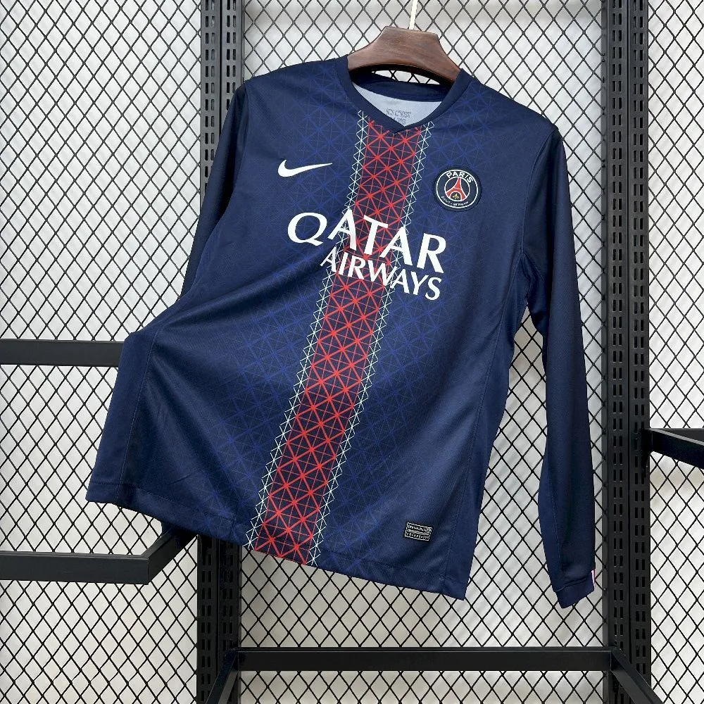 PSG Soccer Jersey Home Long Sleeve Custom Shirt 2025/26