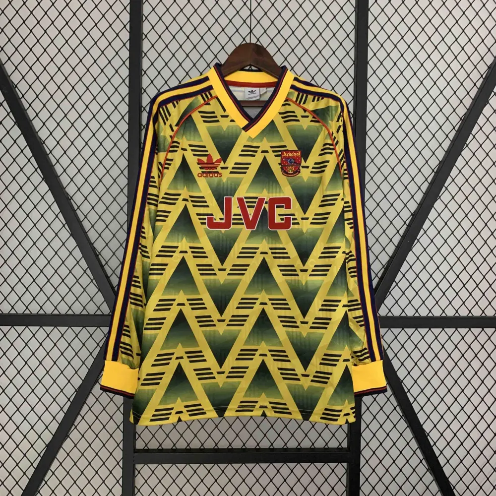 Arsenal Soccer Retro Jersey Away Long Sleeve Custom Shirt 1991-93