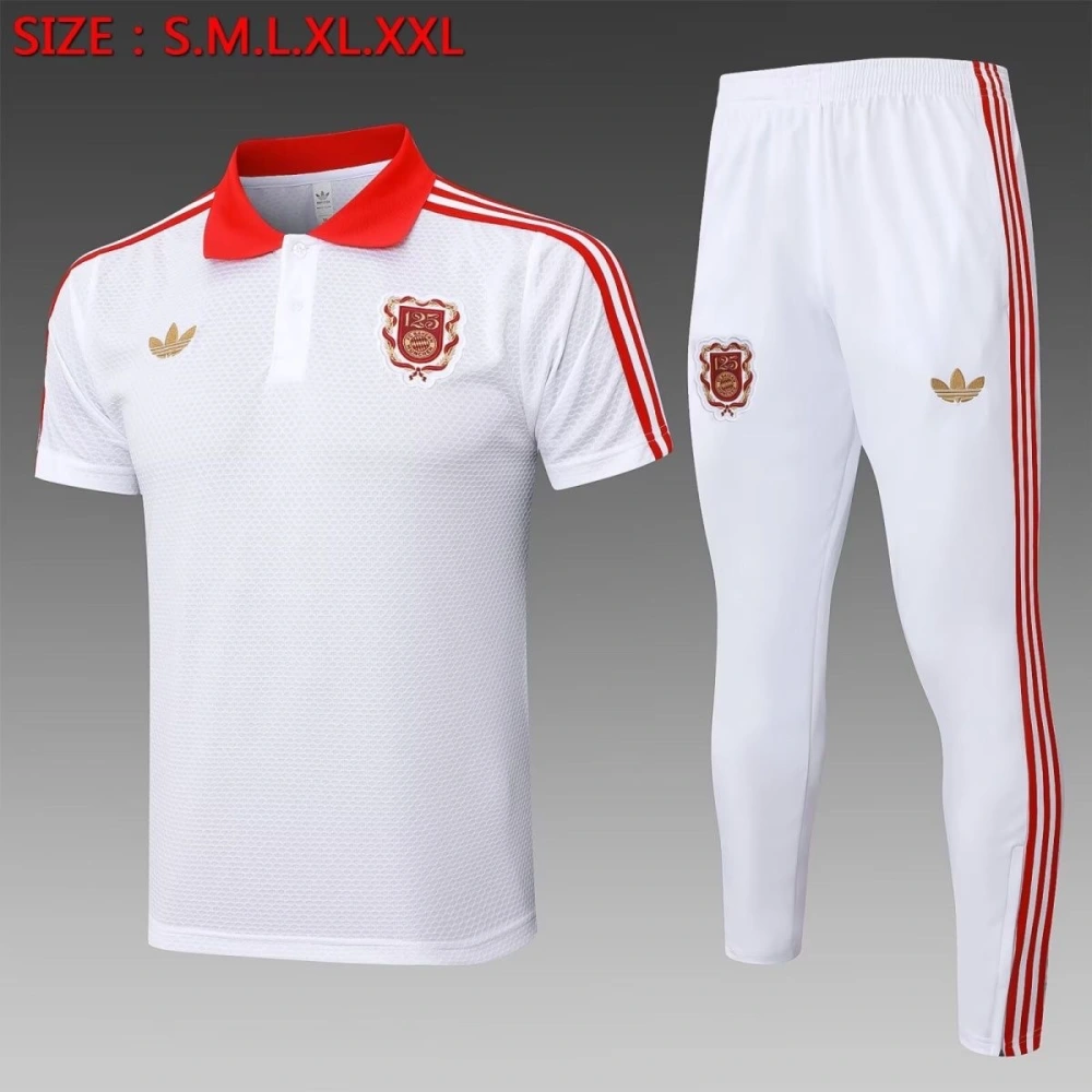 Bayern Munich Training Kit (Polo+Pants) White 2025/26