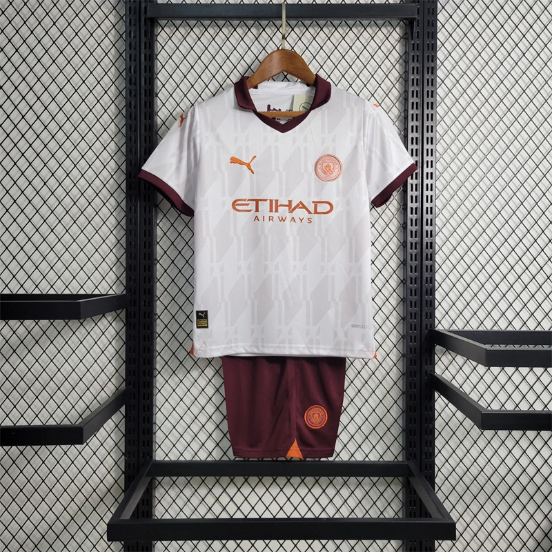 Manchester City Football Jersey Away Kids Kit Jersey+Shorts 2023/24