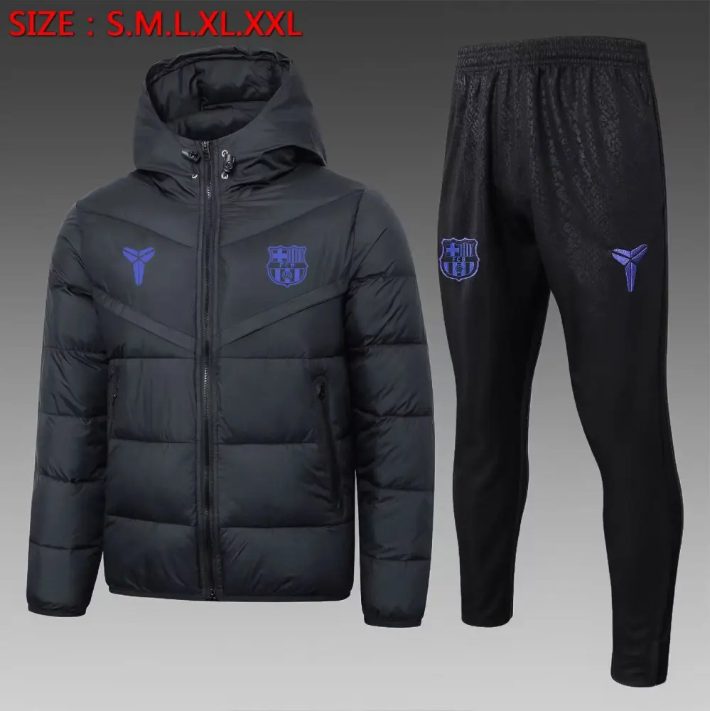 Barcelona Cotton Hoodie Coat With Pants Black 2025/26