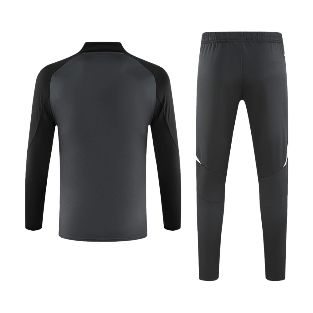 Kids Manchester United 1/2 Zipper Sweat Kit(Top+Pants) Black 2024/25