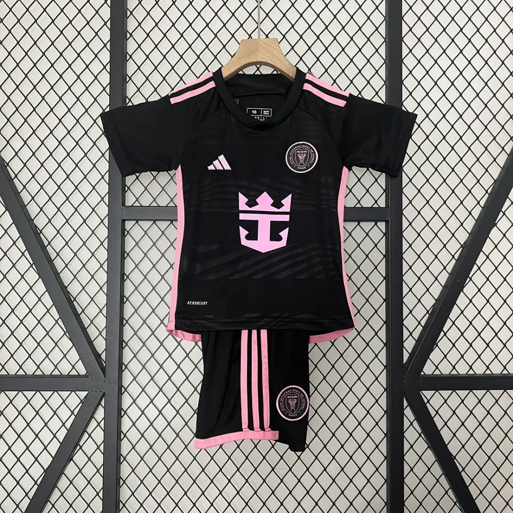 Inter Miami Soccer Jersey Away Kids Kit Jersey+Shorts 2024