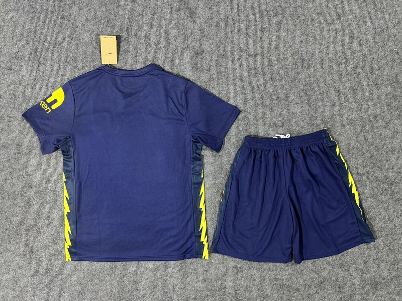 Atletico Madrid Soccer Jersey Away Kids Kit Jersey+Shorts 2025/26