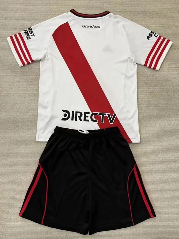 River Plate Soccer Jersey Home Kids Kit Jersey+Shorts 2025/26 - With Sponsors