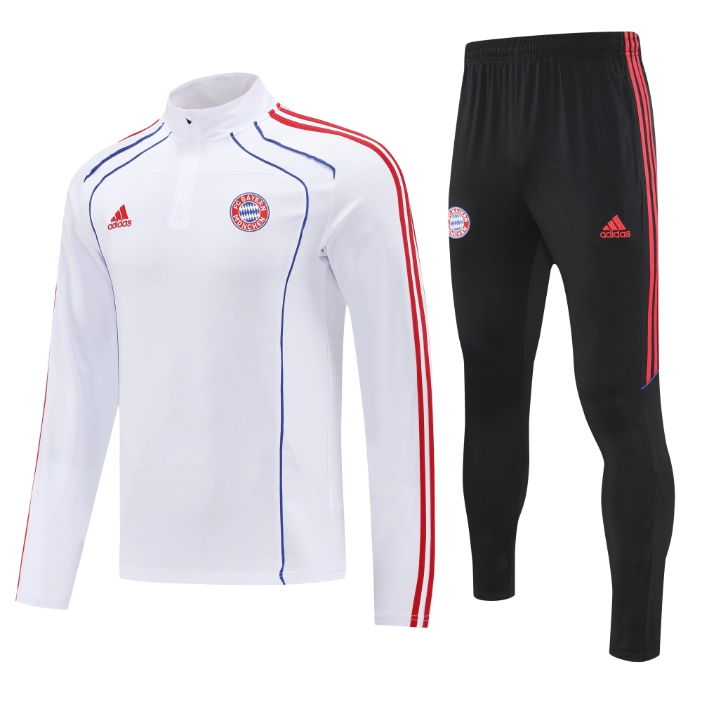 Bayern Munich Authentic Training Kit (Sweatshirt+Pants) White 2025/26 - Player Version