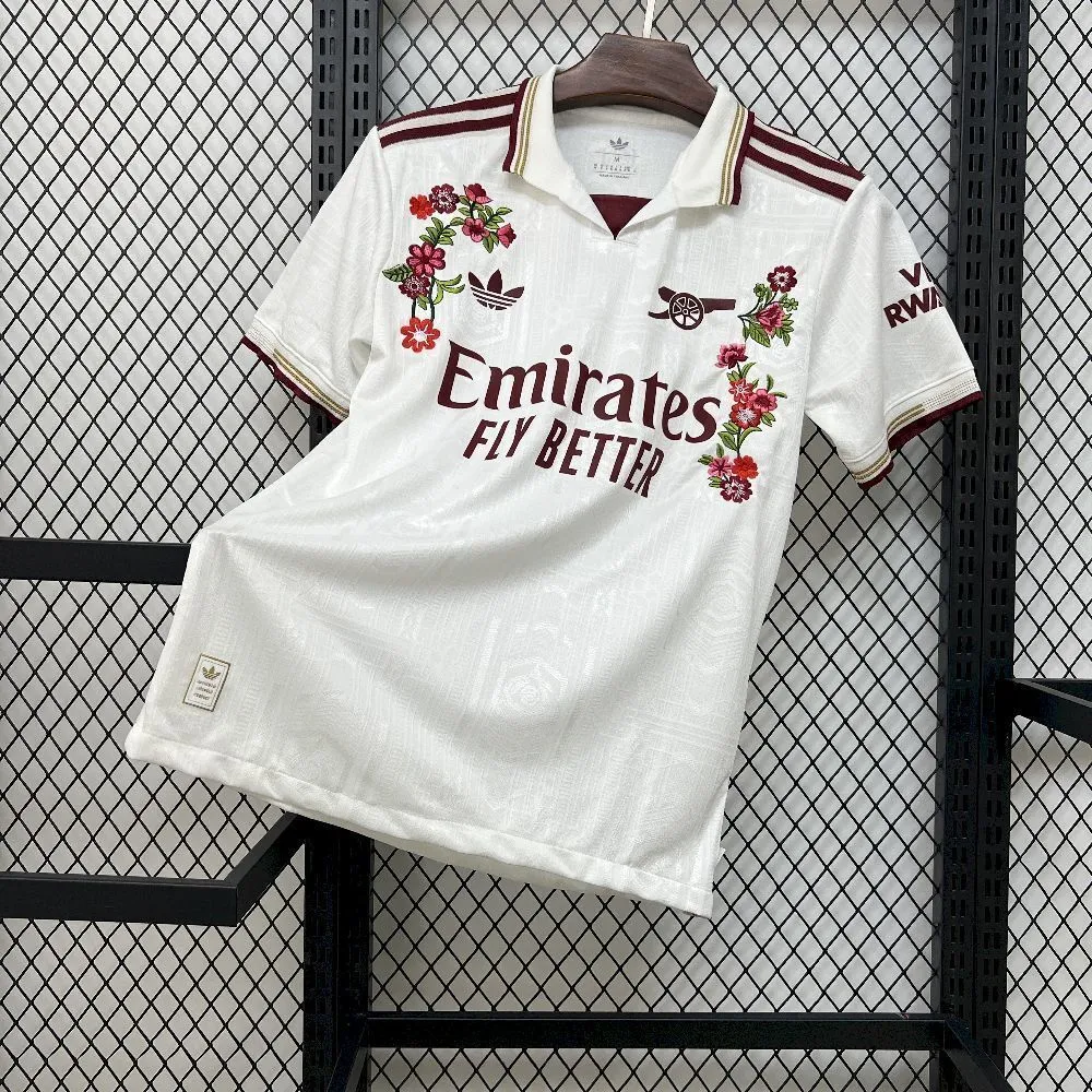 Arsenal Soccer Jersey Floral Embroidery Special Edition Custom Shirt 2025/26