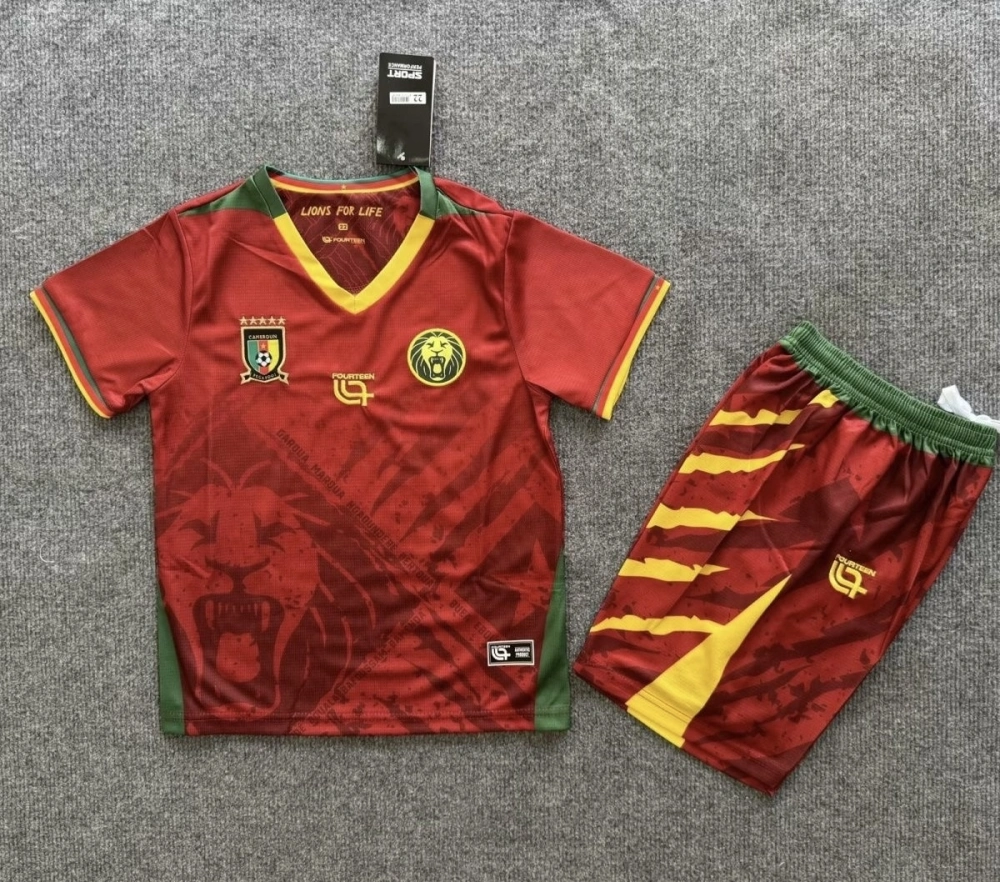 Cameroon Soccer Jersey Away Kids Kit Jersey+Shorts 2025