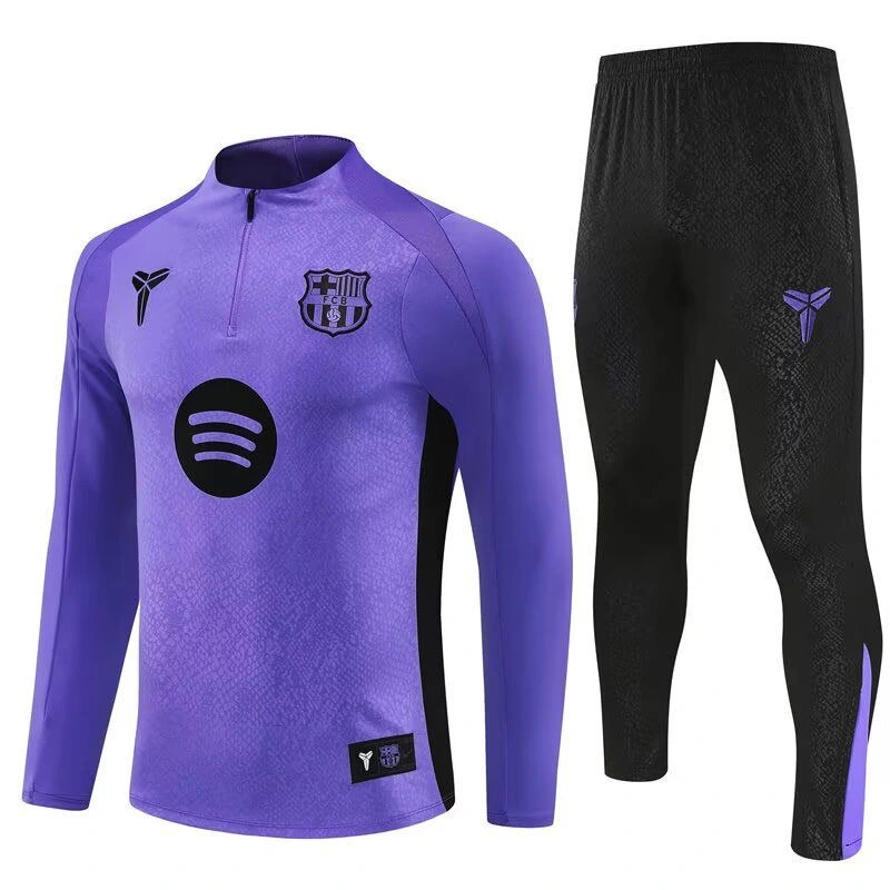 Kids Barcelona Training Kit (Sweatshirt+Pants) Purple 2025/26