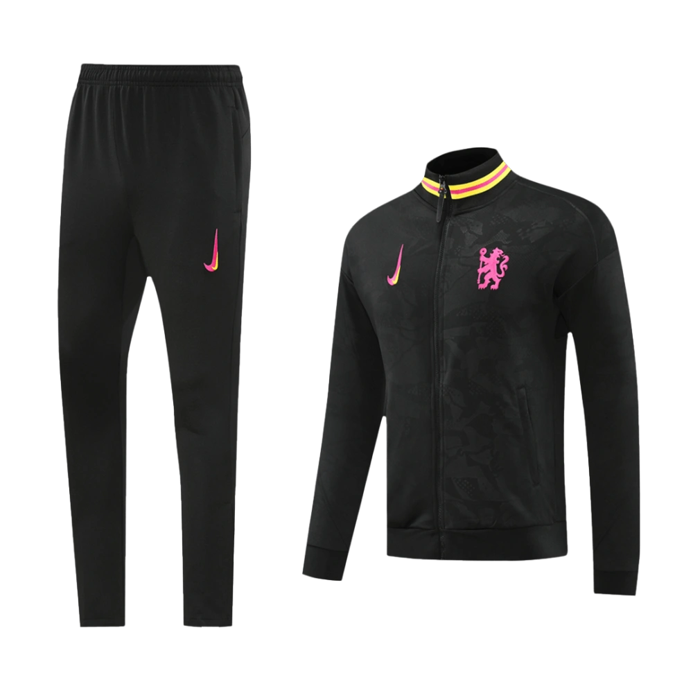 Chelsea Full Zipper Training Kit (Jacket+Pants) Black 2024/25