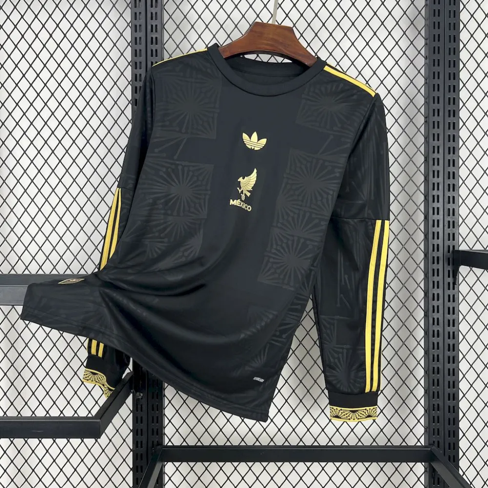 Mexico Gold Cup Black Special Long Sleeve Soccer Jersey Custom Shirt 2025