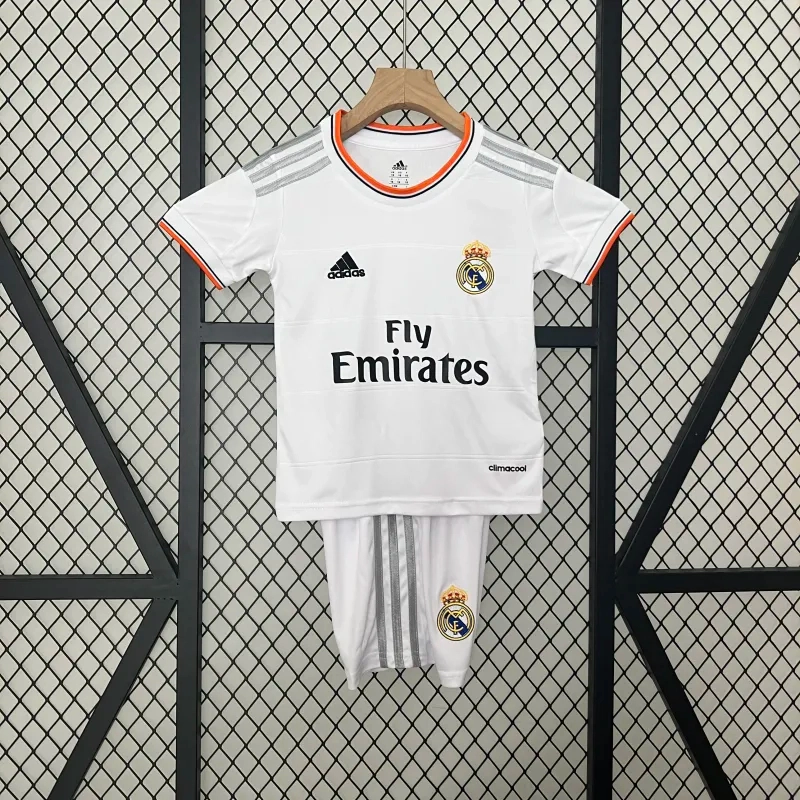 Real Madrid Retro Jersey Home Kids Kit Jersey+Shorts 2013/14