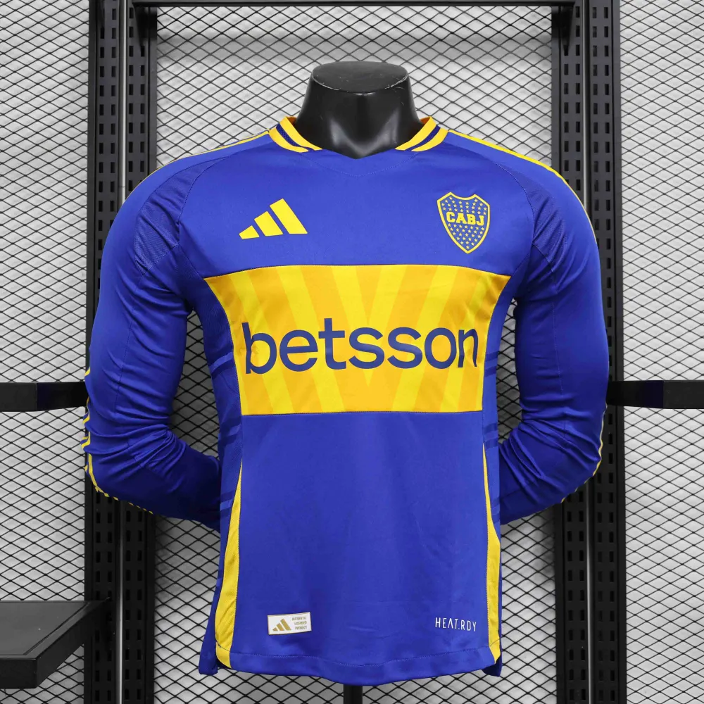 Boca Juniors Authentic Soccer Jersey Home Long Sleeve Shirt 2024/25