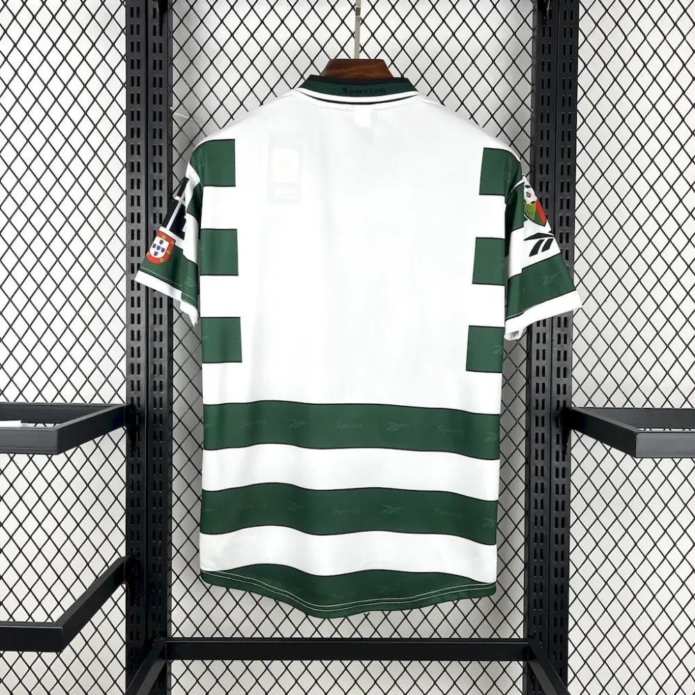 Sporting CP Retro Soccer Jersey Home Custom Shirt 2000/01